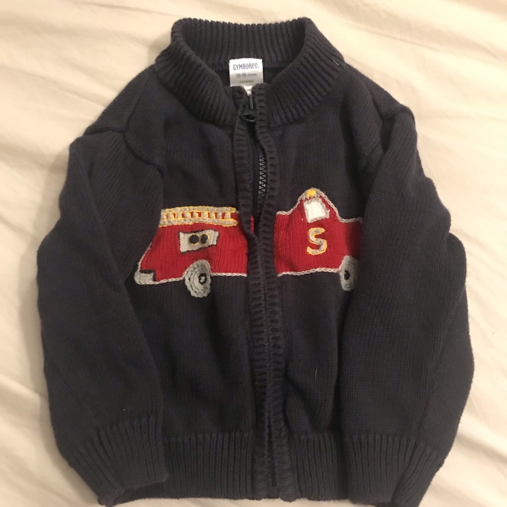Gymboree boys knit cardigan EUC so cute !